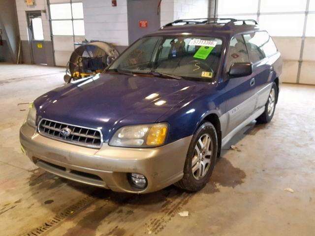 4S3BH675147635991 - 2004 SUBARU LEGACY OUT BLUE photo 2