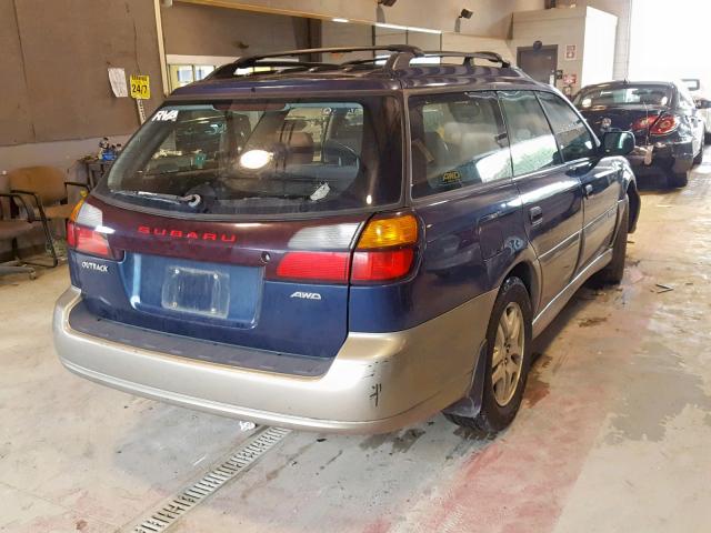 4S3BH675147635991 - 2004 SUBARU LEGACY OUT BLUE photo 4