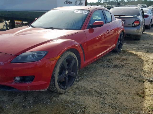 JM1FE17N540110874 - 2004 MAZDA RX8 RED photo 2