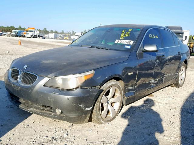 WBANE53597CW66078 - 2007 BMW 525 I GRAY photo 2