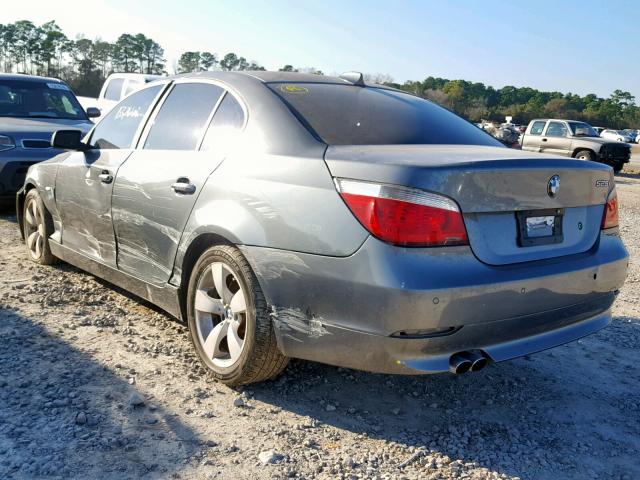 WBANE53597CW66078 - 2007 BMW 525 I GRAY photo 3