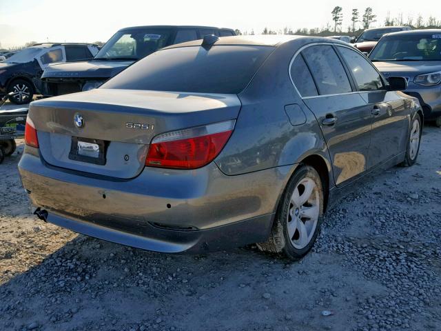 WBANE53597CW66078 - 2007 BMW 525 I GRAY photo 4