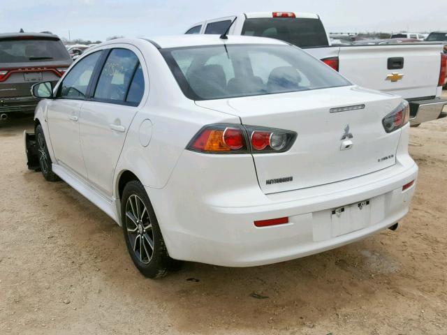 JA32U2FUXHU010640 - 2017 MITSUBISHI LANCER ES WHITE photo 3