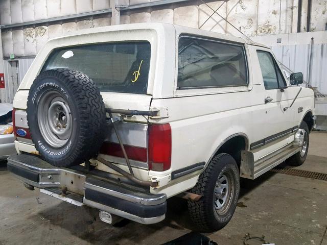 1FMEU15N5MLA51367 - 1991 FORD BRONCO U10 WHITE photo 4