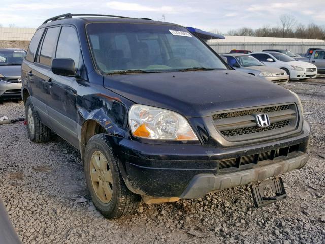 2HKYF18113H515410 - 2003 HONDA PILOT LX BLACK photo 1