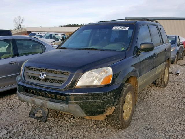 2HKYF18113H515410 - 2003 HONDA PILOT LX BLACK photo 2