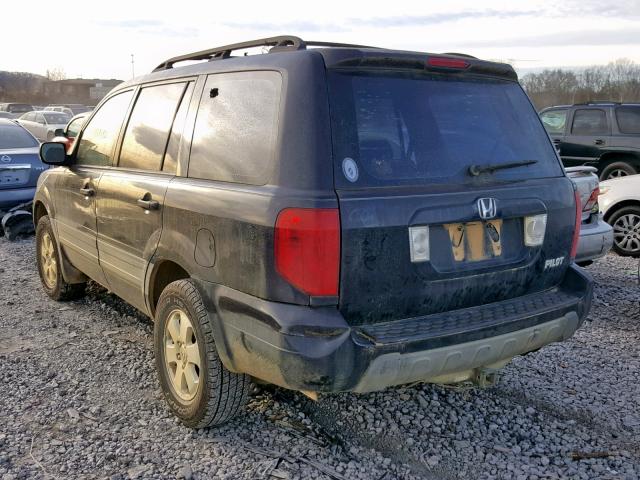 2HKYF18113H515410 - 2003 HONDA PILOT LX BLACK photo 3