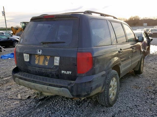 2HKYF18113H515410 - 2003 HONDA PILOT LX BLACK photo 4