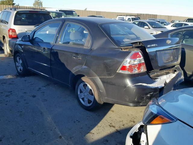 KL1TD56657B144241 - 2007 CHEVROLET AVEO BASE Графитовый фото 3