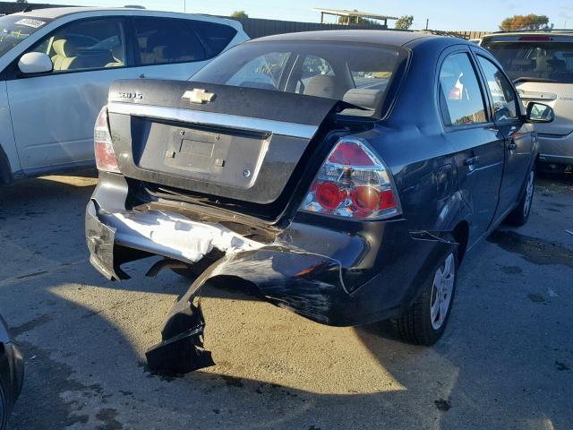 KL1TD56657B144241 - 2007 CHEVROLET AVEO BASE Графитовый фото 4