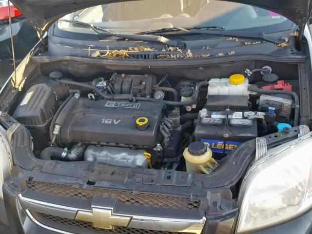 KL1TD56657B144241 - 2007 CHEVROLET AVEO BASE Графитовый фото 7