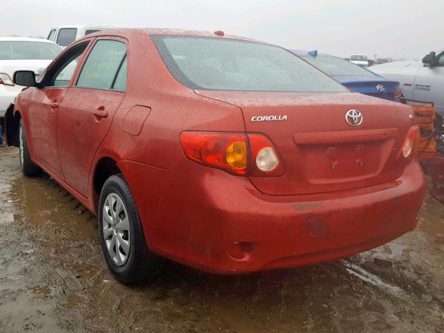 1NXBU4EE8AZ281222 - 2010 TOYOTA COROLLA BA RED photo 3