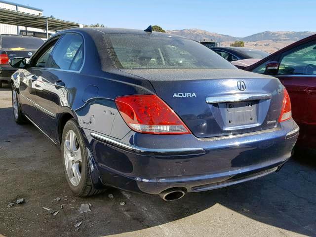 JH4KB16525C007385 - 2005 ACURA RL BLUE photo 3