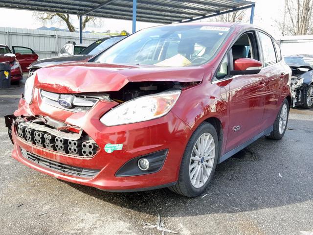 1FADP5CU6EL518294 - 2014 FORD C-MAX PREM RED photo 2