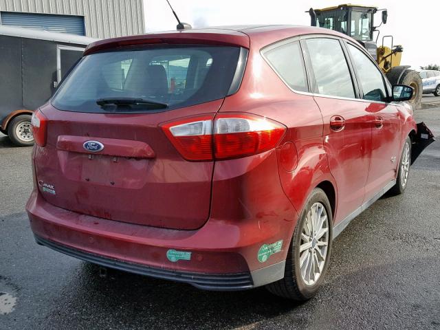 1FADP5CU6EL518294 - 2014 FORD C-MAX PREM RED photo 4