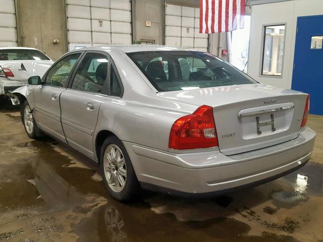 YV1TH59H441366386 - 2004 VOLVO S80 2.5T SILVER photo 3