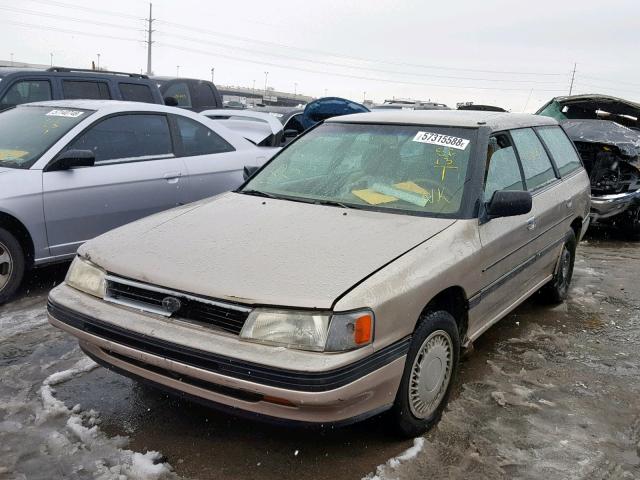 4S4BJ63C1M7917701 - 1991 SUBARU LEGACY L GOLD photo 2