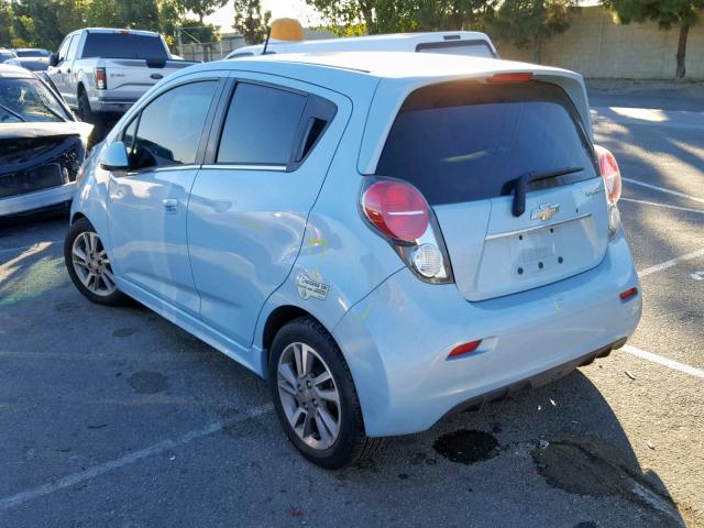 KL8CL6S03EC422945 - 2014 CHEVROLET SPARK EV 2 BLUE photo 3