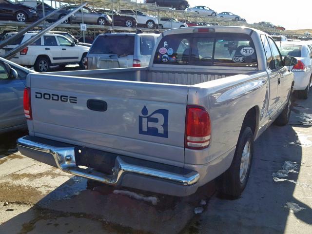 1B7GL22N5YS708173 - 2000 DODGE DAKOTA SILVER photo 4