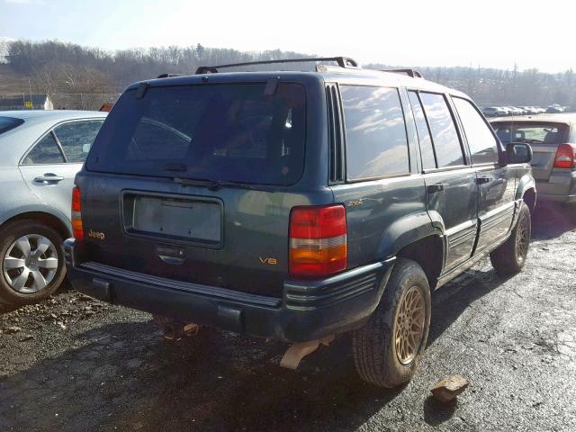 1J4GZ78Y4WC335545 - 1998 JEEP GRAND CHER GREEN photo 4