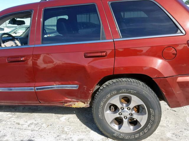 1J8HR58M68C116898 - 2008 JEEP GRAND CHER RED photo 9