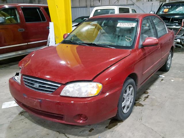 KNAFB121235286695 - 2003 KIA SPECTRA BA RED photo 2