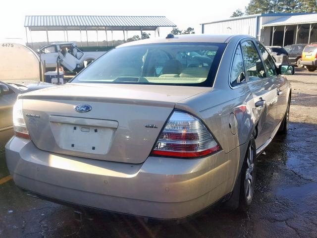 1FAHP24W58G137341 - 2008 FORD TAURUS SEL CREAM photo 4