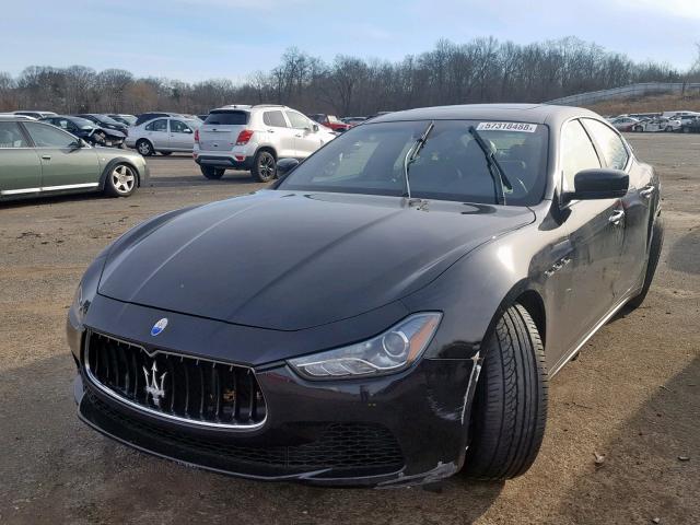 ZAM57XSA4E1087530 - 2014 MASERATI GHIBLI BLACK photo 2