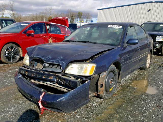 4S3BE625746209311 - 2004 SUBARU LEGACY L S BLUE photo 2