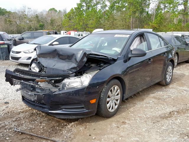 1G1PC5SH8B7107161 - 2011 CHEVROLET CRUZE LS BLACK photo 2