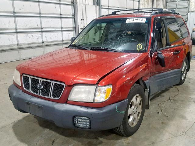 JF1SF63522G704797 - 2002 SUBARU FORESTER L RED photo 2