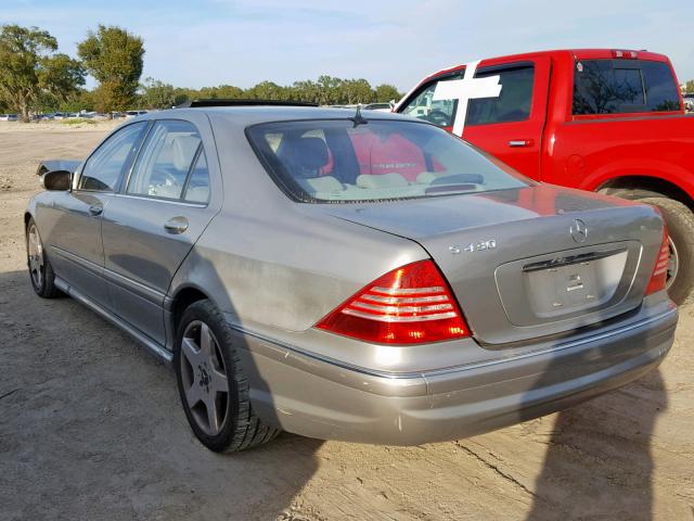 WDBNG70J24A403706 - 2004 MERCEDES-BENZ S 430 SILVER photo 3
