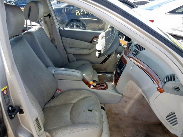 WDBNG70J24A403706 - 2004 MERCEDES-BENZ S 430 SILVER photo 5