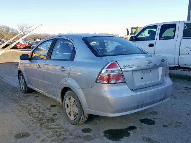 KL1TD56628B014144 - 2008 CHEVROLET AVEO BASE Gümüş foto 3