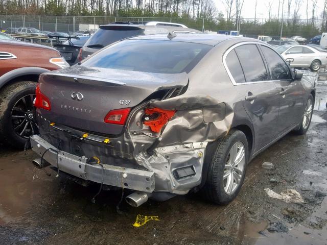 JN1CV6AP7CM623189 - 2012 INFINITI G37 BASE SILVER photo 4