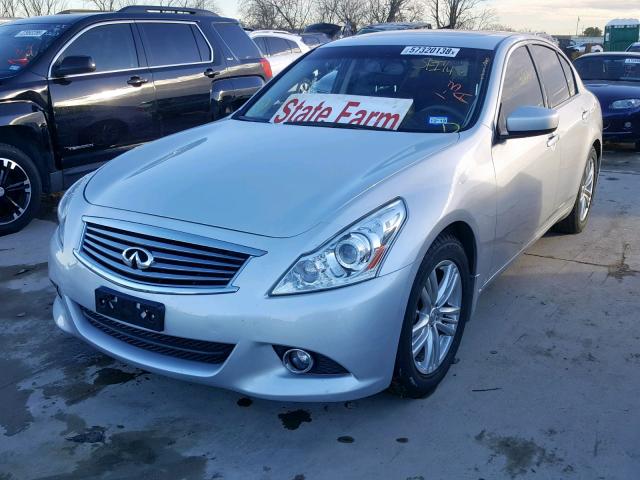 JN1CV6AP8DM716515 - 2013 INFINITI G37 BASE SILVER photo 2