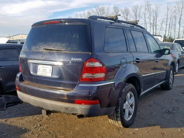 4JGBF71E47A202429 - 2007 MERCEDES-BENZ GL 450 4MA BLUE photo 4