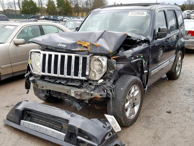 1J8GP58K08W173578 - 2008 JEEP LIBERTY LI BLACK photo 2