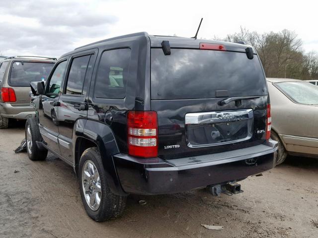 1J8GP58K08W173578 - 2008 JEEP LIBERTY LI BLACK photo 3