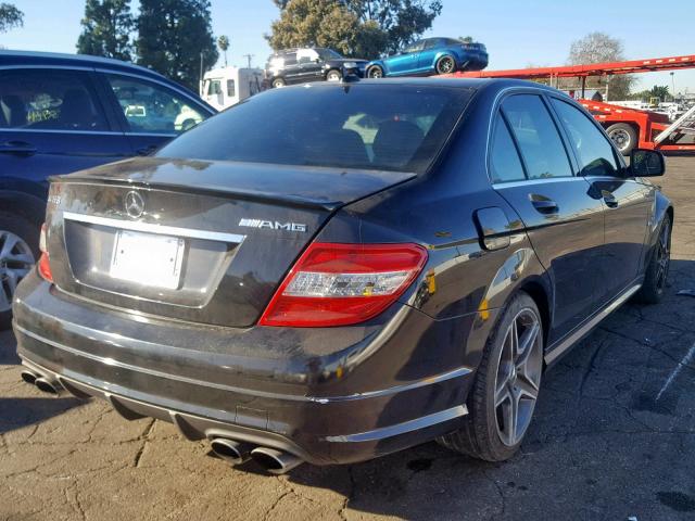 WDDGF77X69F330475 - 2009 MERCEDES-BENZ C 63 AMG BLACK photo 4