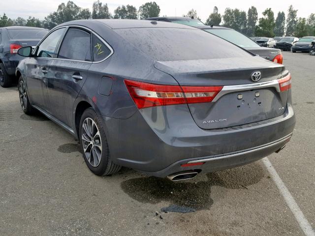 4T1BK1EB1HU254187 - 2017 TOYOTA AVALON XLE CHARCOAL photo 3