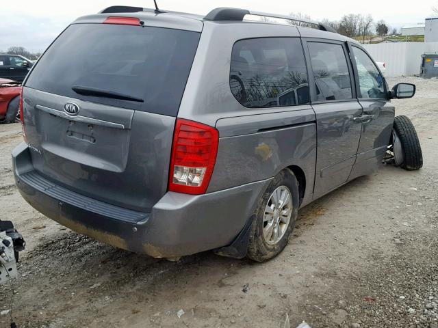 KNDMG4C73C6427204 - 2012 KIA SEDONA LX GRAY photo 4