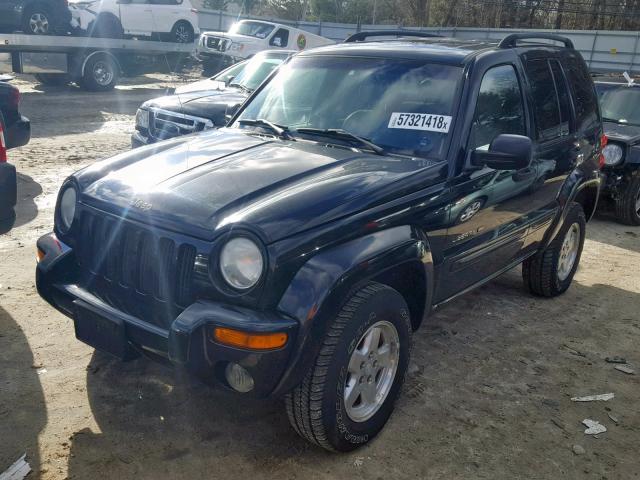 1J4GL58K02W310376 - 2002 JEEP LIBERTY LI BLACK photo 2