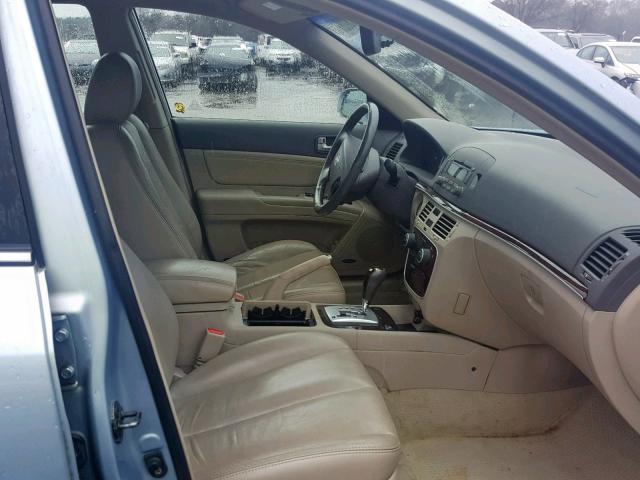 5NPEU46F28H354467 - 2008 HYUNDAI SONATA SE BLUE photo 5