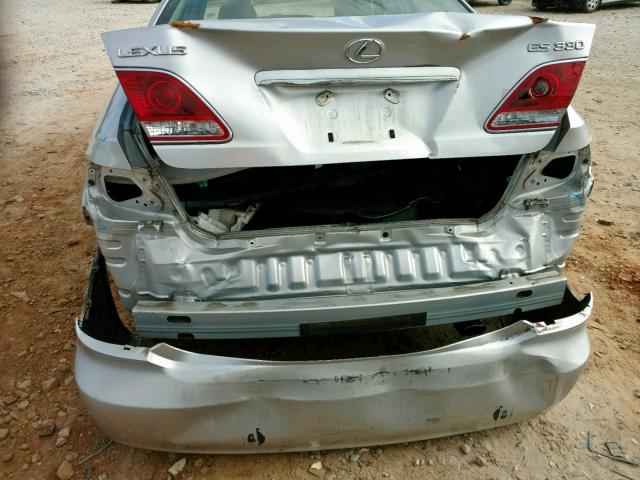 JTHBA30G165158782 - 2006 LEXUS ES 330 SILVER photo 9