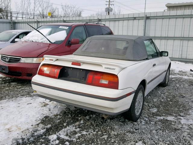 6MPCT0364M8611489 - 1991 MERCURY CAPRI XR2 WHITE photo 4