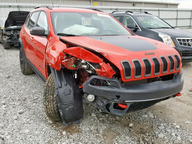 1C4PJMBB0HW647380 - 2017 JEEP CHEROKEE T RED photo 1