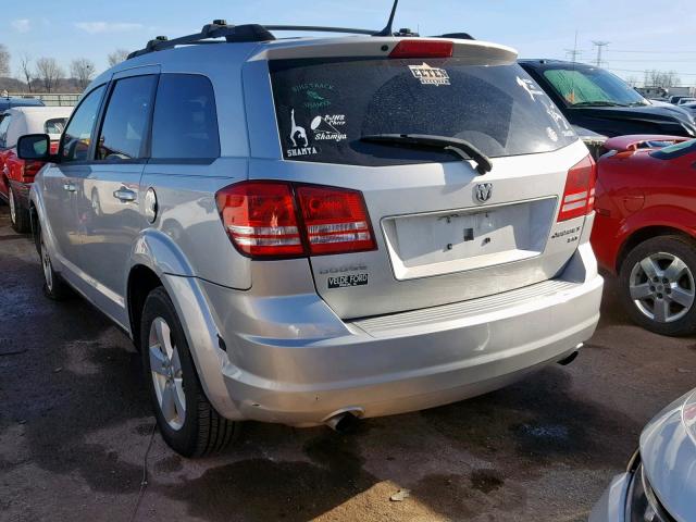 3D4PG5FV5AT173076 - 2010 DODGE JOURNEY SX SILVER photo 3