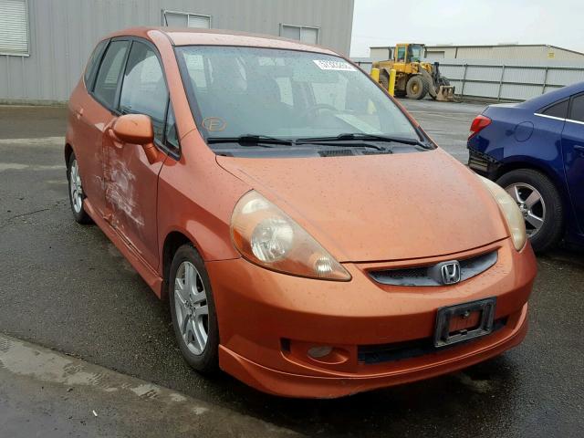 JHMGD38628S051236 - 2008 HONDA FIT SPORT ORANGE photo 1