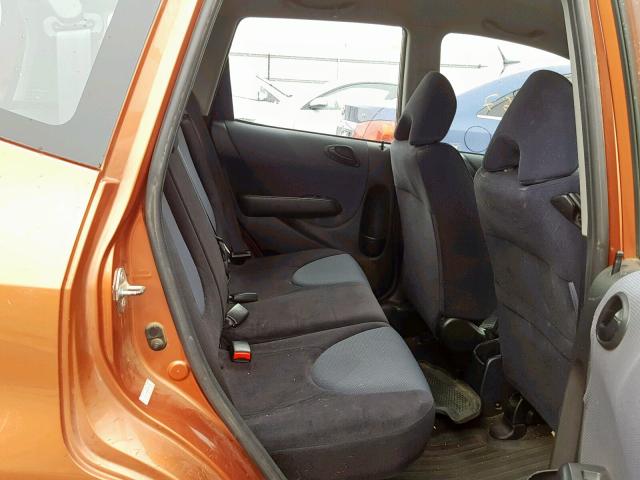 JHMGD38628S051236 - 2008 HONDA FIT SPORT ORANGE photo 6